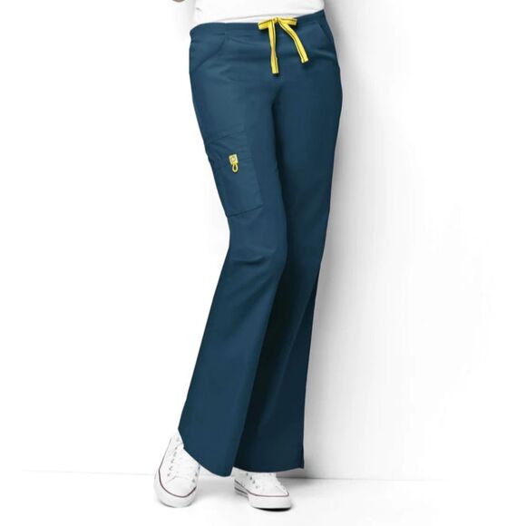 Wonder Wink Caribbean Blue Nursing Cargo Medical Scrub Pants Womens Medium - Picture 1 of 5